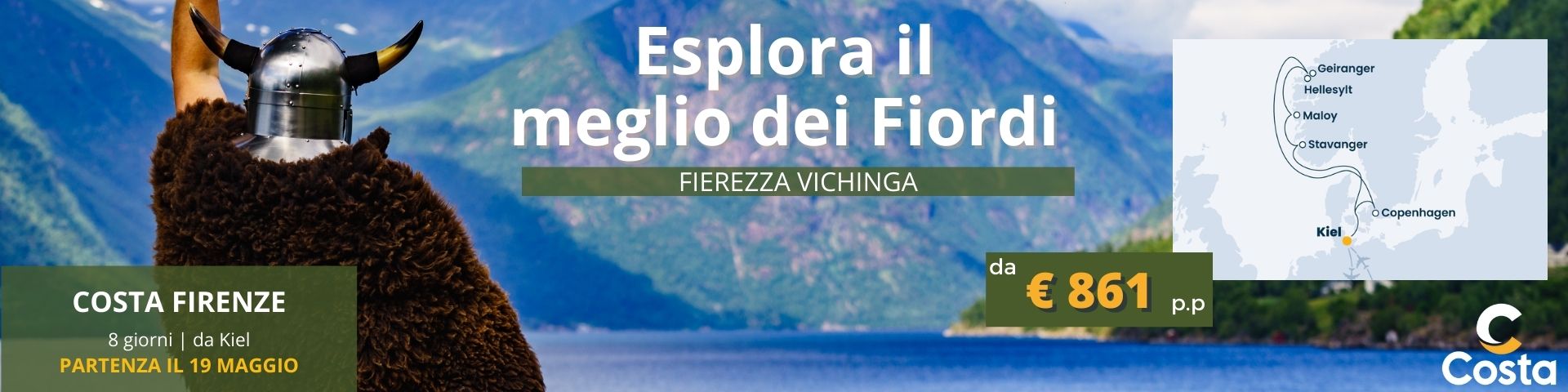 Esplora il meglio dei Fiordi con Costa Firenze