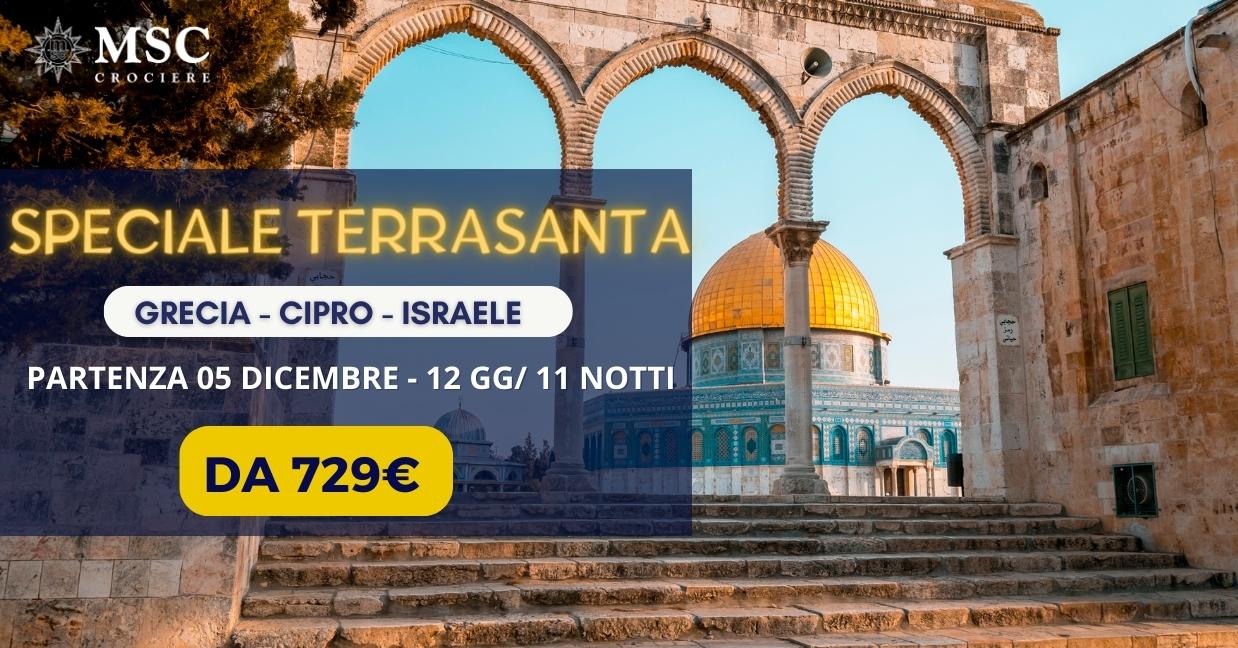 Parti per Haifa a bordo di MSC Sinfonia il 5 dicembre 2023