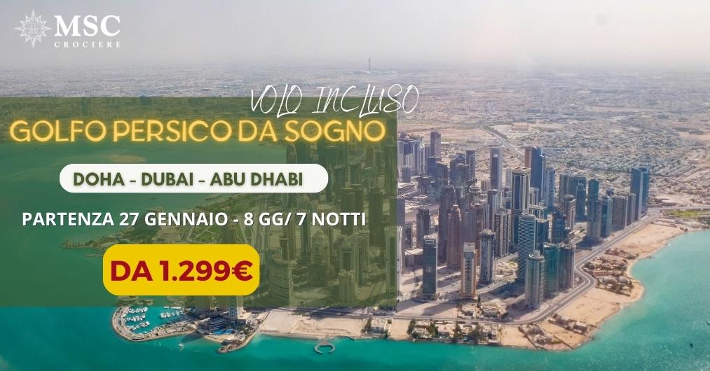 Golfo persico da sogno, parti a gennaio 2024!